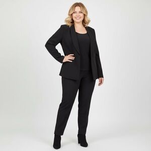 Studio by Torrid Black Open Blazer One Front Button Comfortable Stretch Blazer